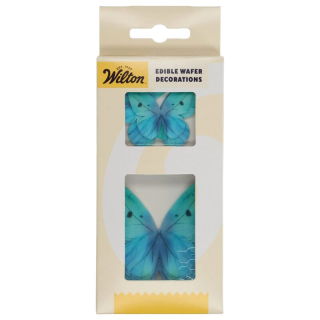 Jedlý papír na dort motýlci modří Wilton 8 ks
